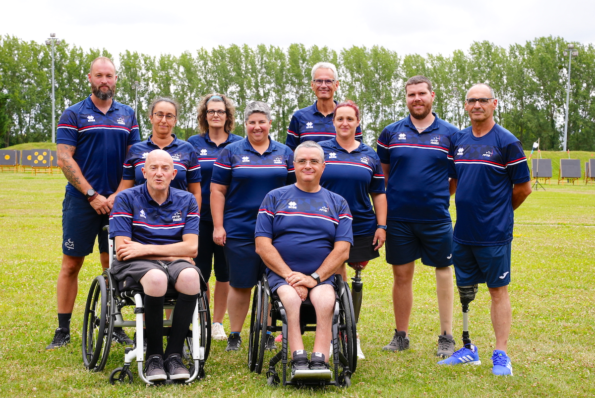 L'équipe de France para-tir à l'arc