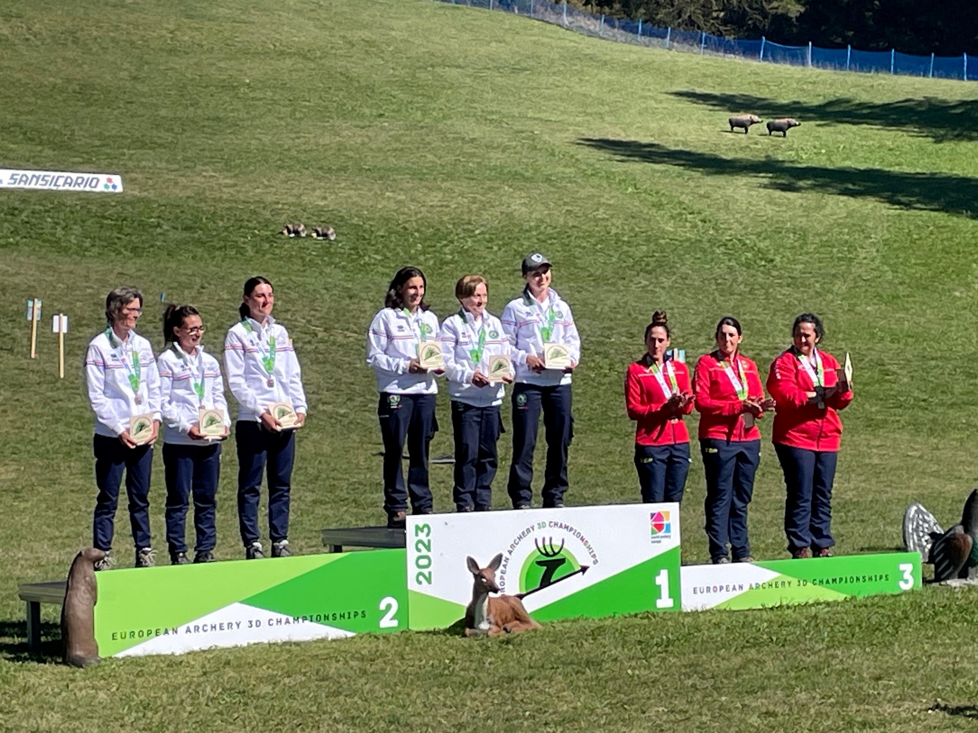 Le podium par équipe féminin