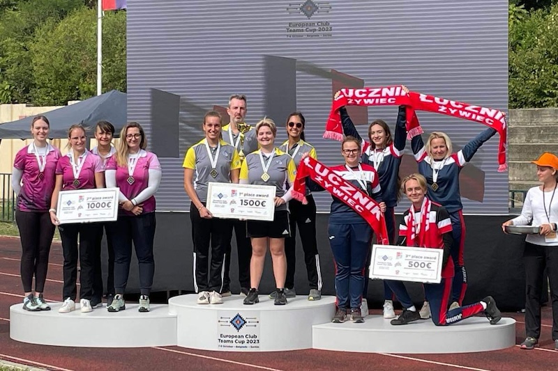 Podium femmes - Coupe d'Europe des clubs Belgrade 2023