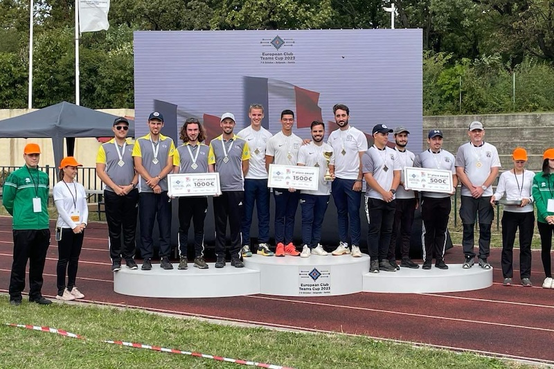 Podium hommes - Coupe d'Europe des clubs Belgrade 2023