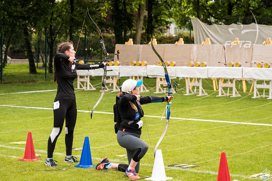 Position de tir en run archery