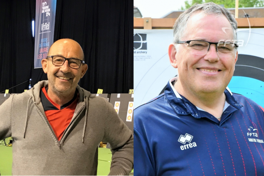 Olivier Heck et Thierry Venant, co-présidents du Club des Supporters France Tir à l'Arc