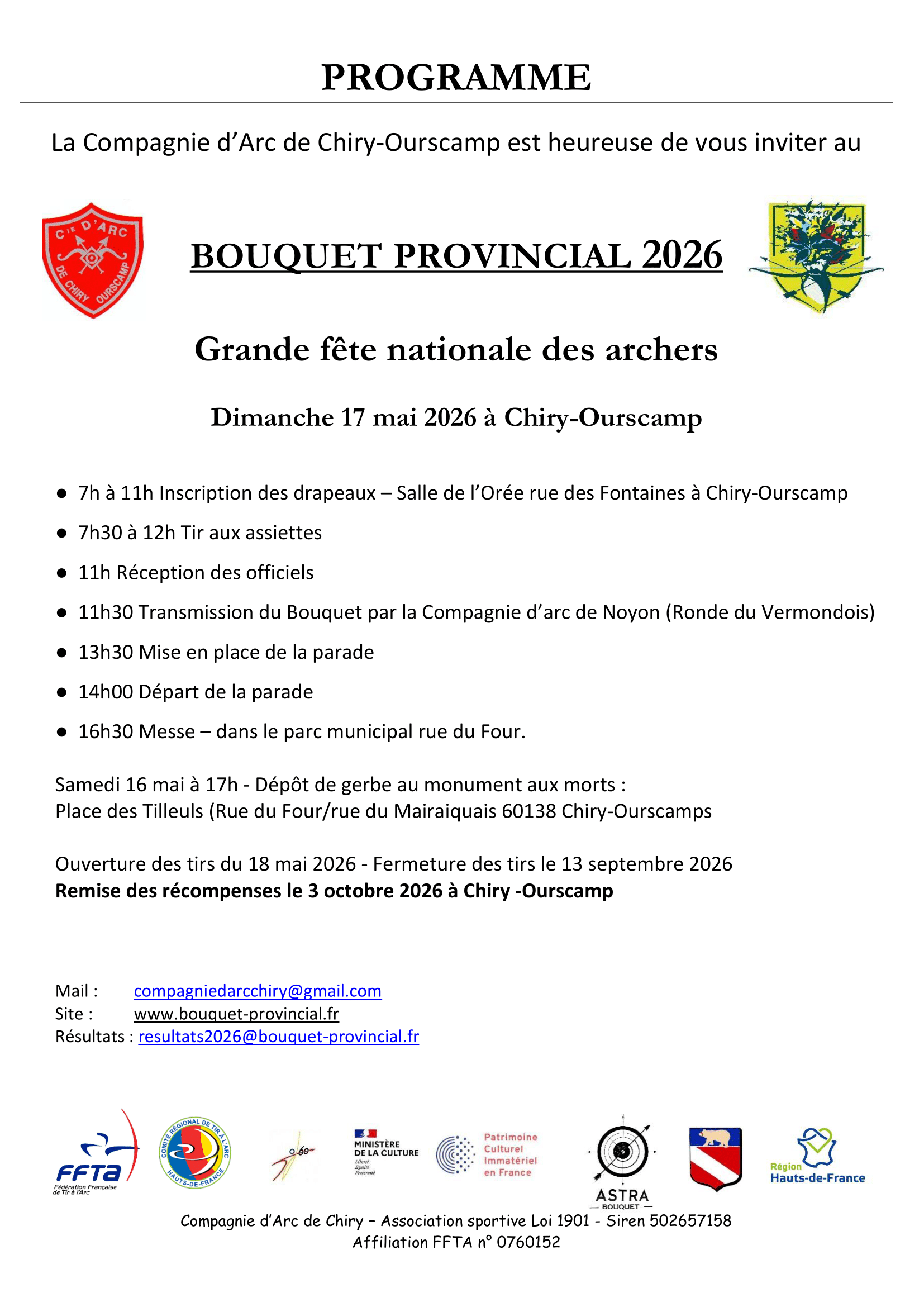 Programme Bouquet 2026