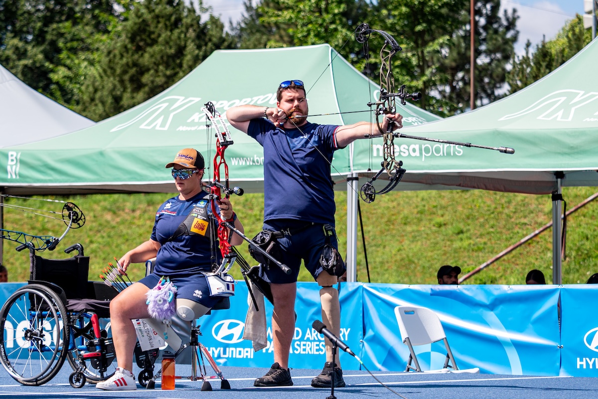 équipe mixte para arc à poulies