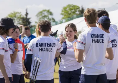 Les archers de l'équipe de France jeunes