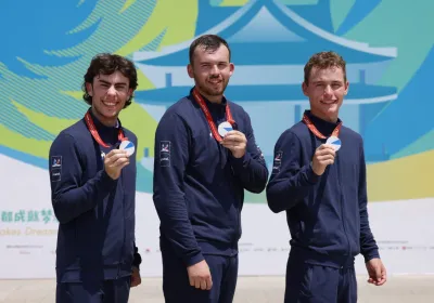 Rémy Albanese, Victor Bouleau et Nathan Cadronet médaillés d'argent aux Jeux Mondiaux Universitaires