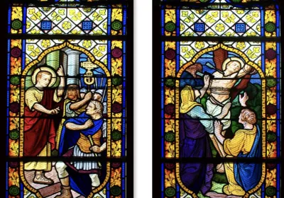 Les vitraux de l'église de Préaux St Sébastien