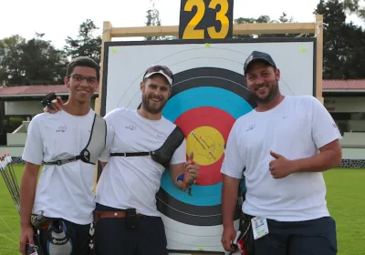 L’équipe masculine arc classique en finale