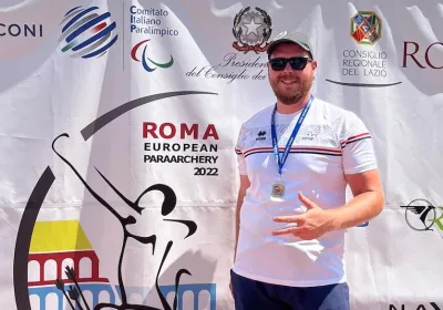 Maxime Guérin médaillé de bronze des championnats d’Europe Para-tir à l’arc