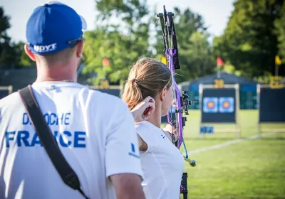 Coupe du Monde à Berlin : l'équipe mixte arc à poulies se qualifie en petite finale