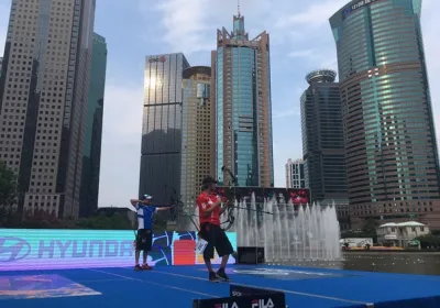 Deloche décroche l’argent à Shanghai, l’équipe masculine arc à poulies 4ème….