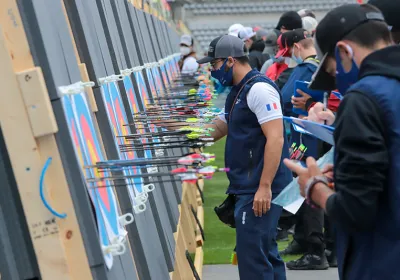 La sélection des archers retenus en Équipe de France arc à poulies 2022