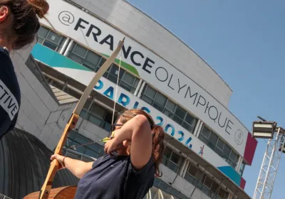 Le tir à l'arc au stade Charléty avec le CNOSF