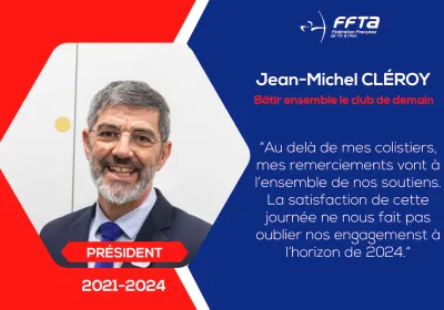 Jean-Michel Cléroy réélu à la tête de la FFTA