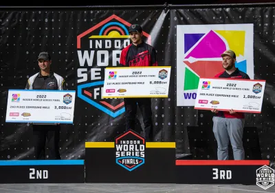Nicolas Girard Champion des Indoor World Series, Chirault sur le podium